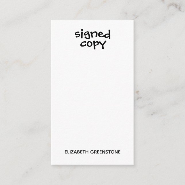 Bokmärke för befordringssignerad kopia tilläggskort (Framsida)