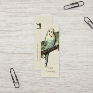 Bokmärke för blåttBudgie smala Mini Visitkort