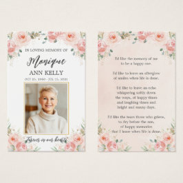Bokmärke för Blommigt - foto - funktionsmakron Visitkort