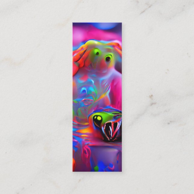 Bokmärke för blutofobi mini visitkort (Framsida)