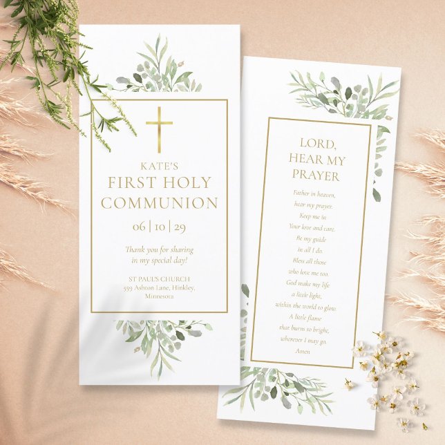 Bokmärke för Grey First Heliga Communion Prayer Ca (Skapare uppladdad)
