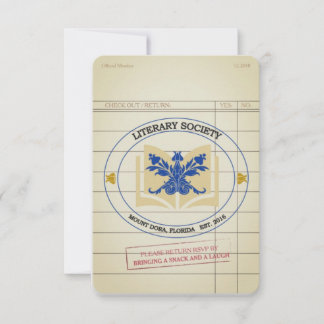 Bokmärke för litterära sällskap