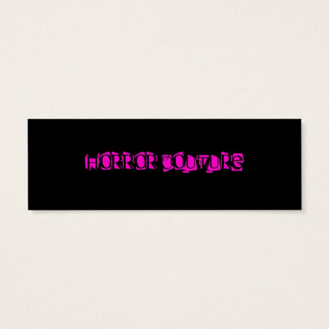 bokmärke för mänsklig skalle litet visitkort (Baksidan)