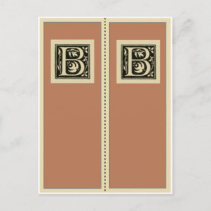 Bokmärke för Monogram-Vintage Vykort