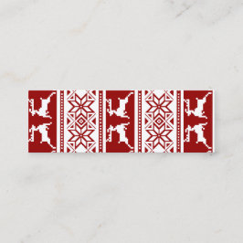 Bokmärke för nordiska julskandinaviska renar mini visitkort