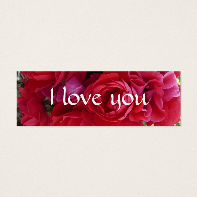 bokmärke för ro litet visitkort (Framsidan)