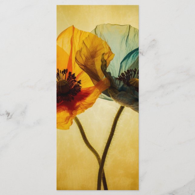 Bokmärke för två blommor meny (Framsida)