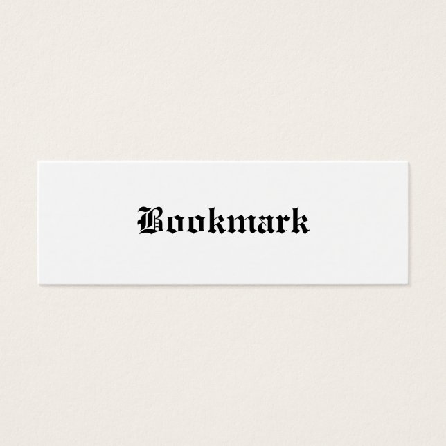Bokmärke... Litet Visitkort (Framsidan)