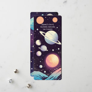 Bokmärke Utforska Stars NAMN s Cosmic Bookmark Julkort