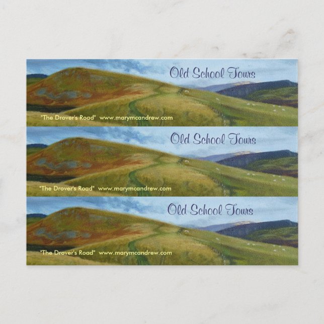 Bokmärken / Affärskort liggande vykort (Framsida)