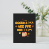 Bokmärken är till Quitters, roligt