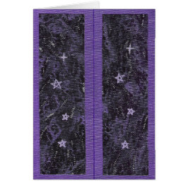 Bokmärken Lila Starry Nght Card Hälsningskort