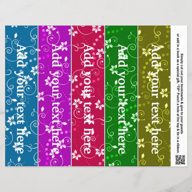 Bokmärkesfavoriter för valfri Tillfälle Party favo Reklamblad (Framsidan)