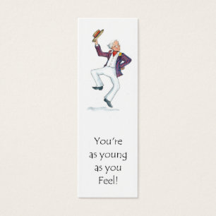 Bokmärket "Young as you Feel" Litet Visitkort
