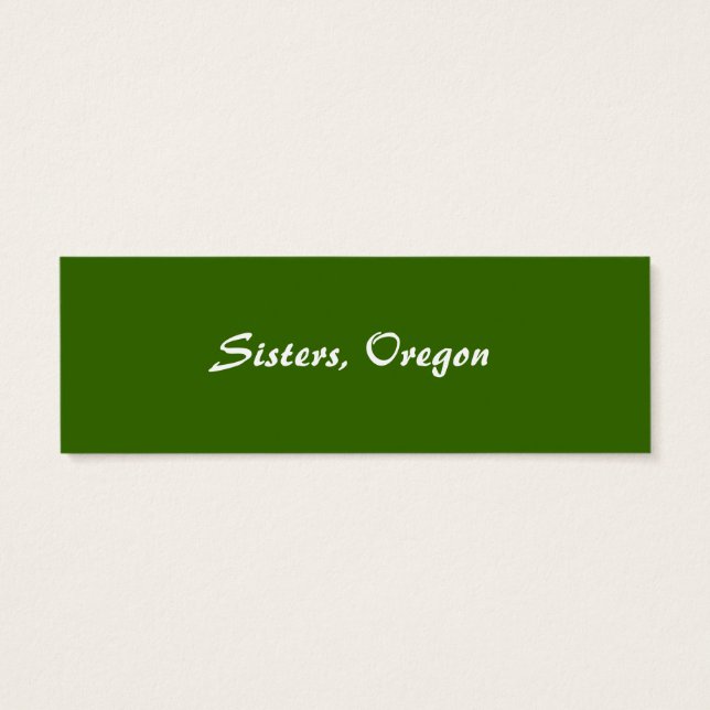 Bokmärkets hörn litet visitkort (Baksidan)