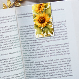 Bokmarkörer för solblommor i Bokmärken Visitkort