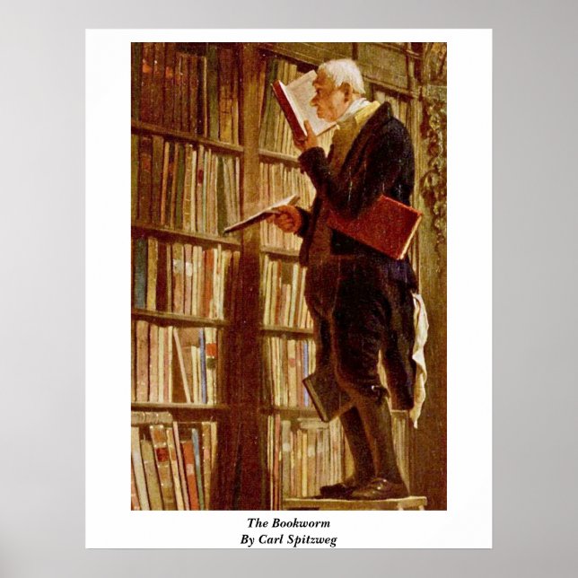 Bokmask av Carl Spitzweg Poster (Framsidan)