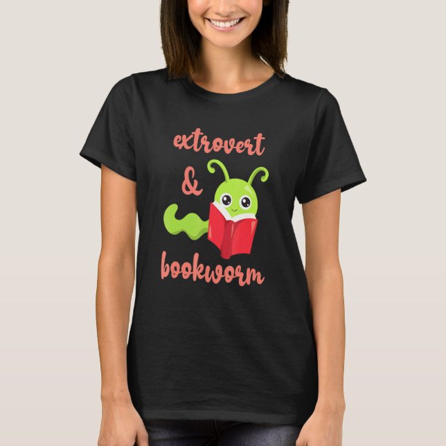Bokmask Extrovert - Rol Läsning 2 T Shirt (Framsida)