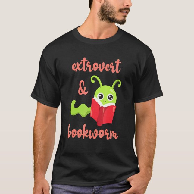 Bokmask Extrovert - Rolig Bokläsning 2 T Shirt (Framsida)