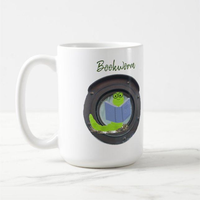 Bokmask i en koajuta fönster kaffemugg (Vänster)