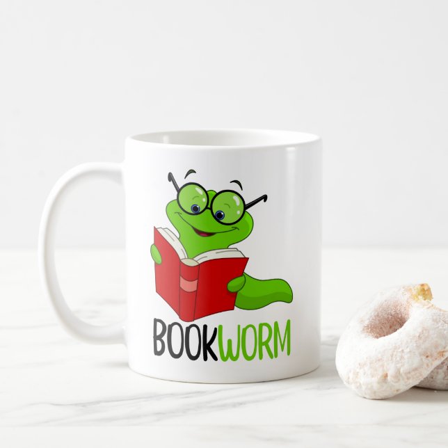 Bokmask läsning  kaffemugg (Med munk)