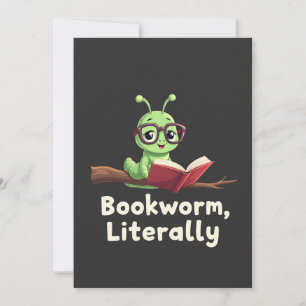 Bokmask Literally Literary Funny Bok Älskare Inbjudningar