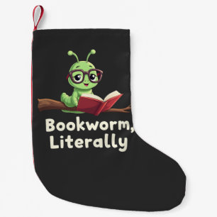 Bokmask Literally Literary Funny Bok Älskare Liten Julstrumpa