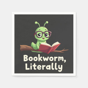 Bokmask Literally Literary Funny Bok Älskare Pappersservett