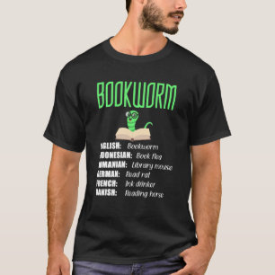 Bokmask med fyrkantiga översättningar runt World T Shirt