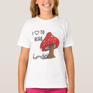 Bokmask under ett svamprum t shirt