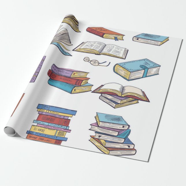 Bokmönster Presentpapper (Utrullad)