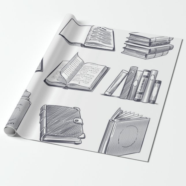 Bokmönster Presentpapper (Utrullad)