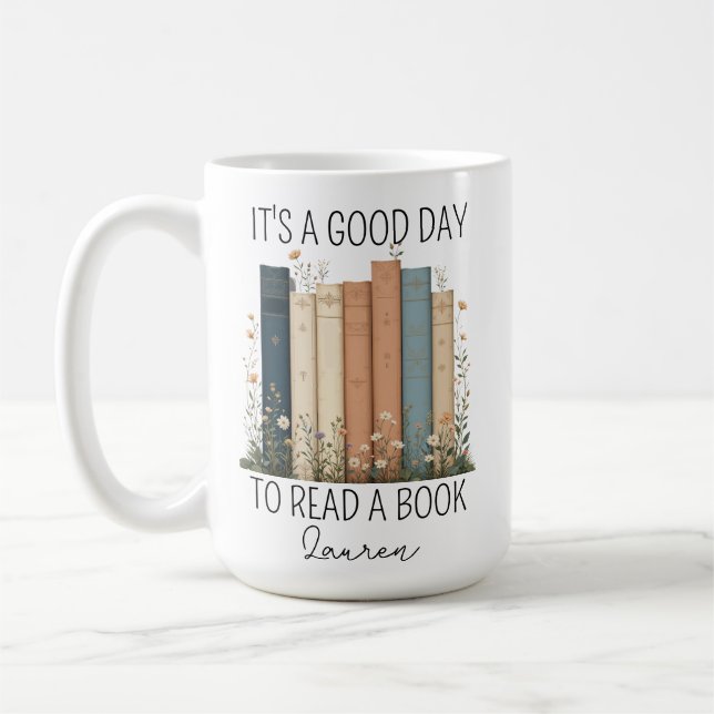 Bokmugg, Bokälskare Mugg, Bok Mug, Bok Kop Kaffemugg (Vänster)