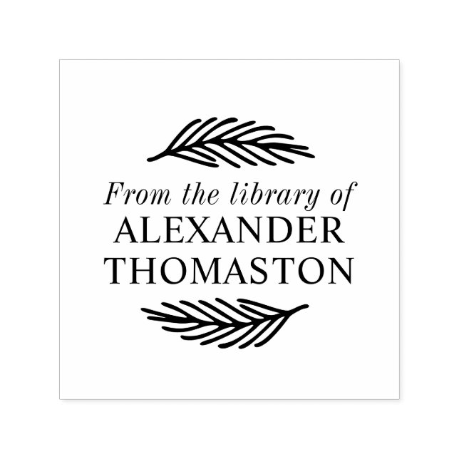 Boknamn Botanisk växtkvist #1 Självfärgande Stämpel (Design)