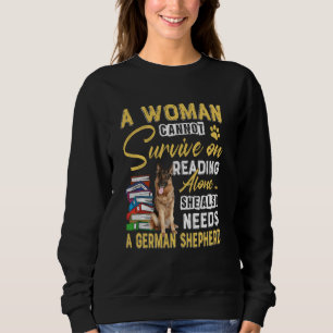 Boknarkoman dam Söt tysk herde Mamma Bokorm T Shirt