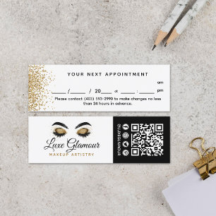 Bokning för Glam Gold Eye Lashes Brow Beauty Bar Mini Visitkort