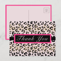 Bokningskort för leopard Animal Print Tack