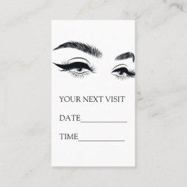Bokningskort Microblading, Ögonfransförlängning Tidsbeställning Kort