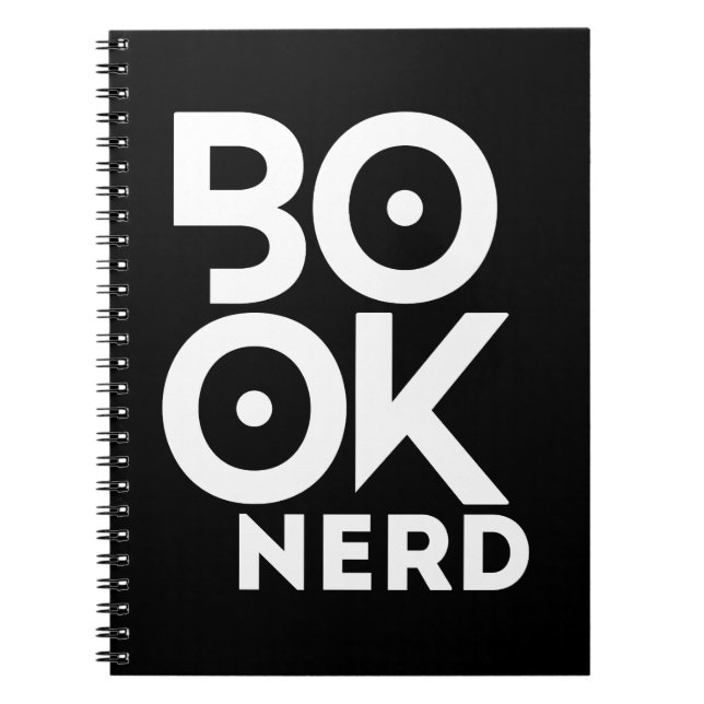 Boknörd som läser böcker litteratur anteckningsbok (Framsidan)