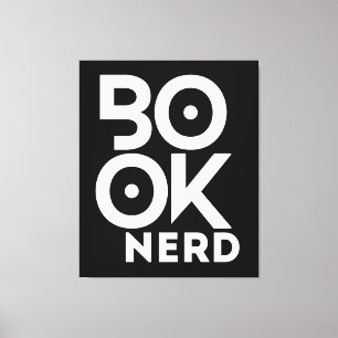 Boknörd som läser böcker litteratur canvastryck