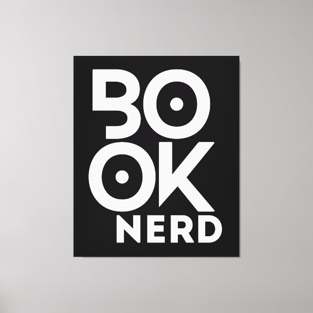Boknörd som läser böcker litteratur canvastryck (Framsida)