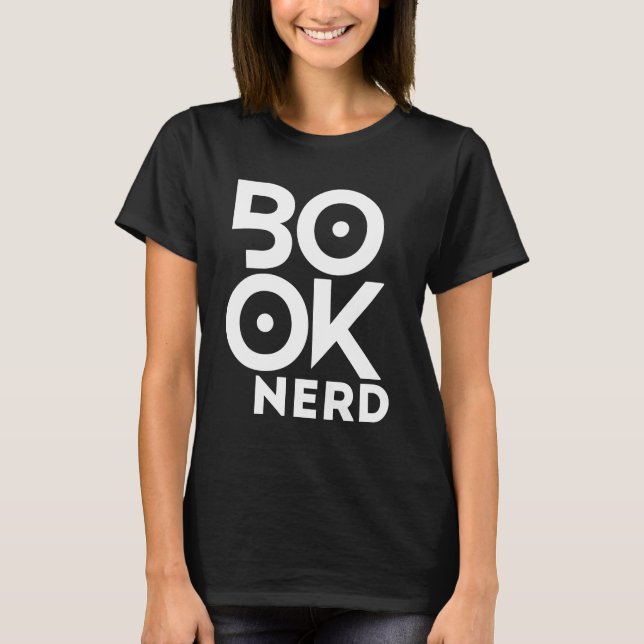 Boknörd som läser böcker litteratur t shirt (Framsida)