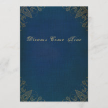 Bokomslag för gammal antikvitet för blått förgyllt