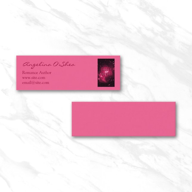 Bokomslag Rosa Mini Visitkort (Book Cover Skinny Business Card)