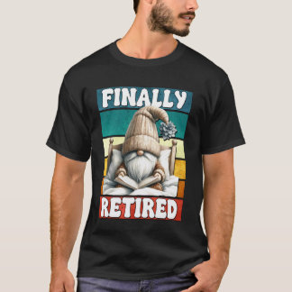Bokpension Gnom Kärlek Läsning Äntligen Pensionera T Shirt