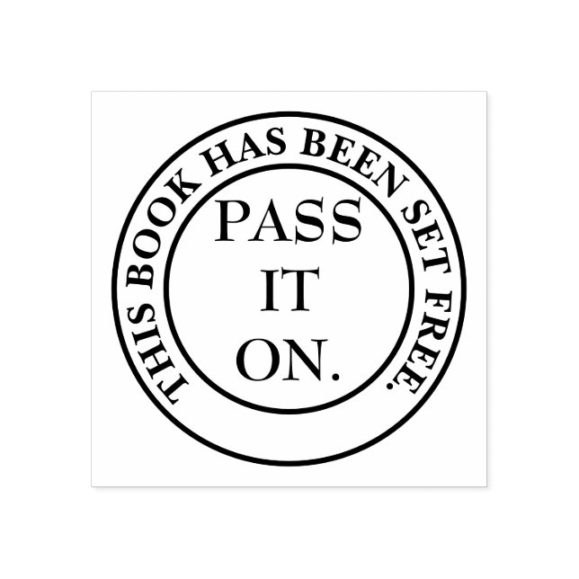 Bokplåt för att uppmuntra delning av bok stämpel (Tryck)