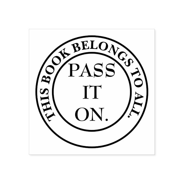 Bokplåt för att uppmuntra delning av bok stämpel (Tryck)