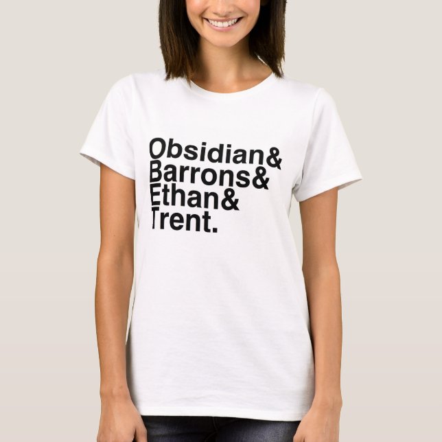 BokPojkvänObsidian, Barrons, Ethan, Trent Tee Shirt (Framsida)