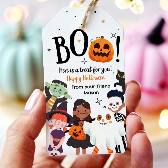 Bokpresent åt dig God Halloween Barnkostymer Presentetikett (Skapare uppladdad)