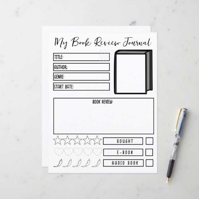 Bokrecensionsplanläsare Dagbok Neutral (Fram/Back In Situ)